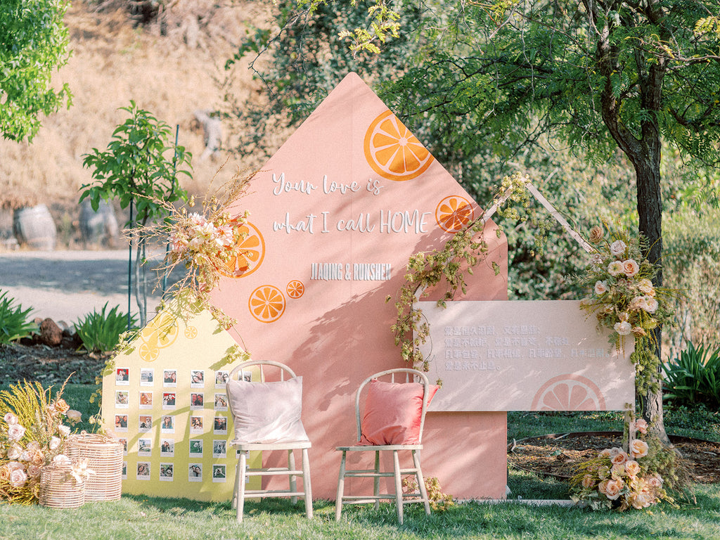 Custom Hand-painted Wedding | Party | Baby Shower Photo booth | Backdrop - Bay Area Rental Only (Self-Standing)