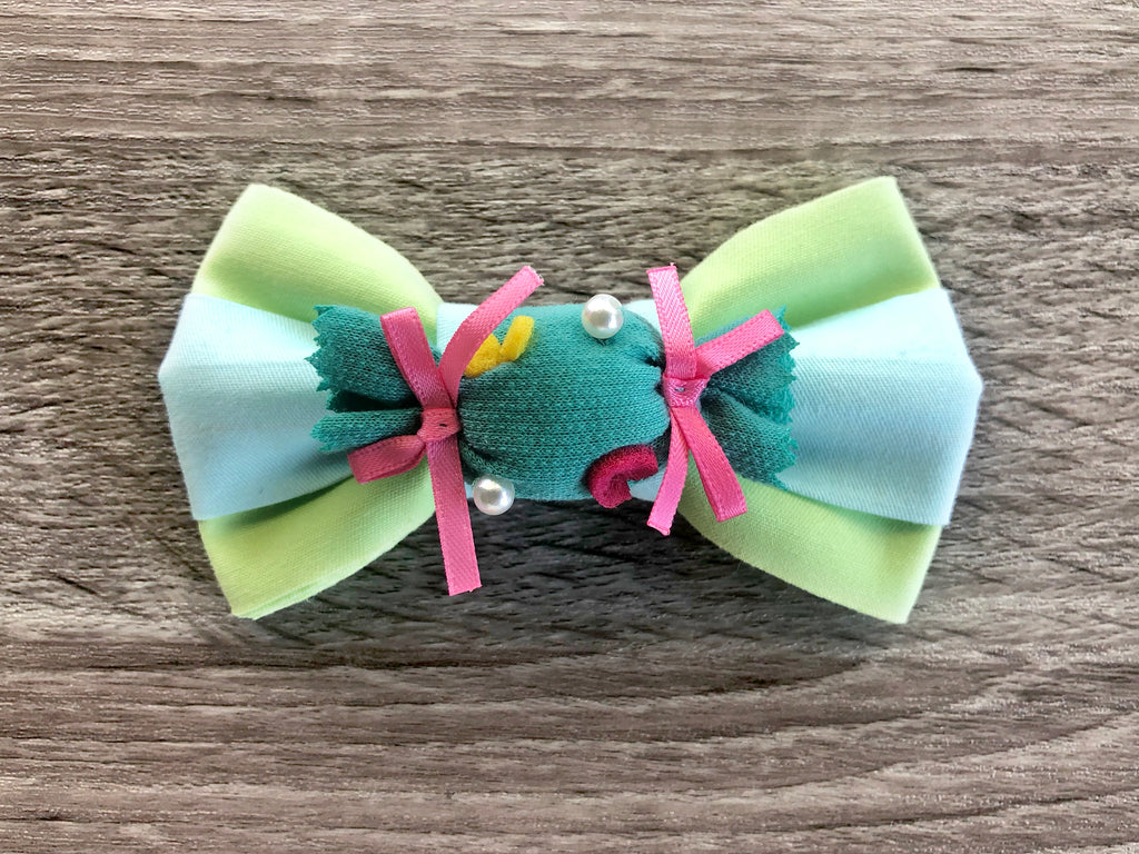 Mint Sweet-Candy Dog Collar Bow Tie - Mint Green Blue Dog Bow
