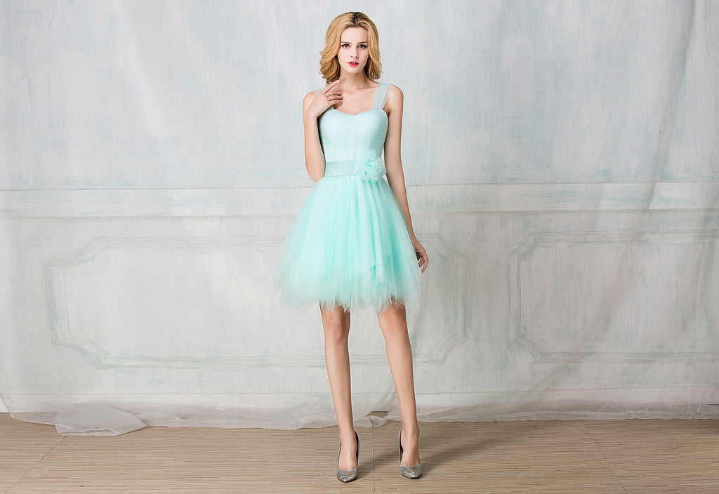 Tulle knee-length  bridesmaid  dress