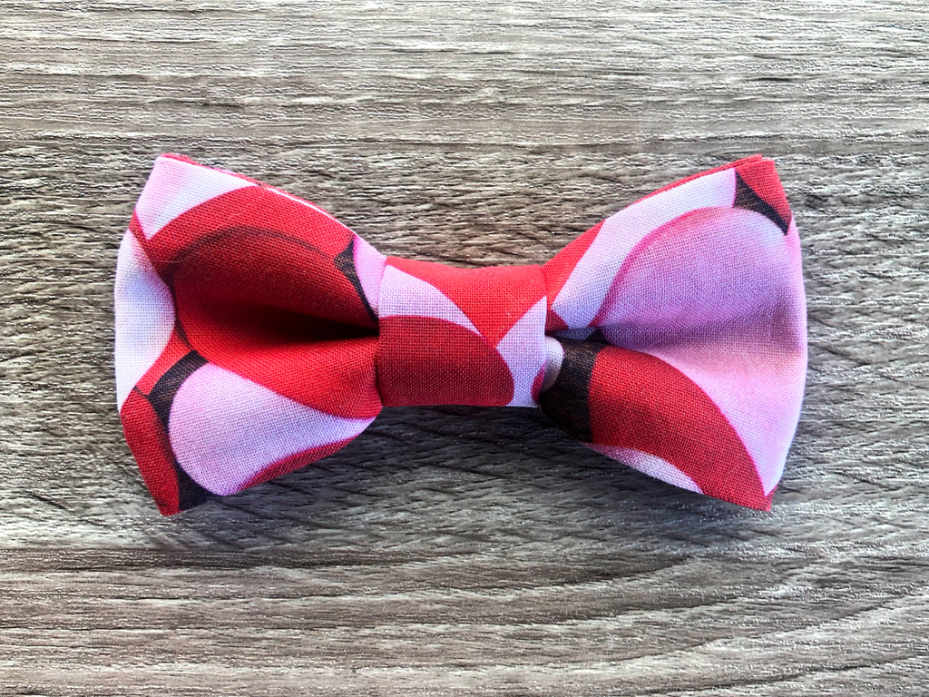 Lilac Dream Dog Collar Bow Tie - Lilac Red Dog Bow
